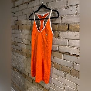 Lacoste Sport Orange Halter Tennis Dress Size L